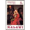 Malawi QEII 1971 Xmas 8t Holy Family schongauer...