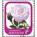 NEW ZEALAND, FLOWER, Rose Sterling Silver, dark...