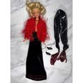 Red and Black Blonde Barbie Doll glitter Shoes ...