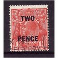 AUSTRALIA 1930 SG 119 2d on 1 1/2d GOLDEN SCARL...