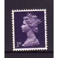 GREAT BRITAIN 1967 SG 729 3d VIOLET ONE CENTRE ...