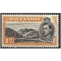 Ascension Island 1949 SG39c 1d Black & Yellow-O...
