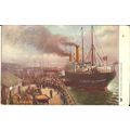 LINER AT LIVERPOOL LANDING STAGE Tuck Oilette P...