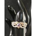 Ring Engagement Promise Heart Shaped Two Tone R...