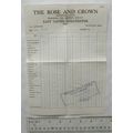 1959 invoice The Rose and Crown, East Gates, Co...