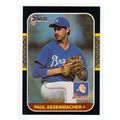 1987 Donruss Paul Assenmacher RC rookie card #2...