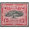 Tonga 1942 SG75 1d Black & Scarlet Mounted Mint...