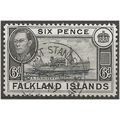 Falkland Islands 1949 SG156 6d Black Fine Used ...