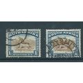 south africa stamps sg36 sg 36 singles used pair