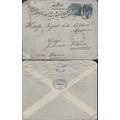 Great Britain #114 x 2 London to Yezd Persia vi...