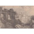 Monea India Ruins 1838 E Finden Antique Rare Pa...