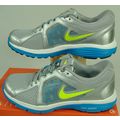 New Womens 6 NIKE Dual Fusion Run Gray Blue Run...