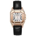 Ladies Dress Style White Square Face Steel Back...