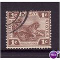 MALAYA 1919 SG 30 1c DEEP BROWN FINE USED