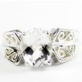 Silver Topaz, 925 Sterling Silver Ring, SR281