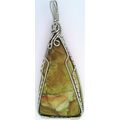 Butterfly Jasper Stainless Wire Wrap Gemstone P...