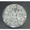 Vintage Large Clear Glass 16 Hole Rimmed Domed ...