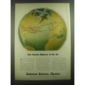1945 American Airlines Ad - One-System Highway of the Air