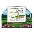 Iowa State Welcome Sign Artwood Fridge Magnet