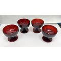 4 Vintage Anchor Hocking Royal Ruby Red Glass F...