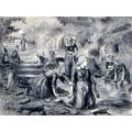 A FRENCH WASHING-GROUND 1870 F.J. Skill - Laund...