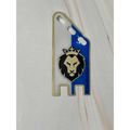 1x Lego Plastic Flag B-Ware Used Blue White Lio...