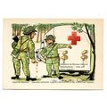 Postcard Swiss army manoeuvres humour first aid...
