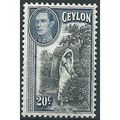 Ceylon 1938 SG391 20c Black & Grey-Blue Mounted...