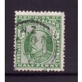 NEW ZEALAND 1909 SG 387 1/2d YELLOW GREEN FINE ...