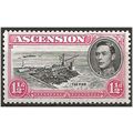 Ascension 1953 SG40f 1 1/2d Black & Rose-Carmin...