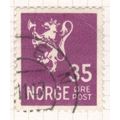 Norway 1934 - 35 ore violet - Lion - used