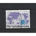 Singapore.SG240 75c World population map.Fine U...