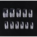 100 False Nails Square Press On 3D Mosaic Art B...