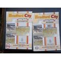 2 FOOTBALL PROGRAMMMES BRADFORD CITY 1987-88 RE...