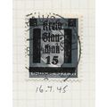 GERMANY 1945 LOCAL SURCHARGE GLAUCHAU 15Pf 4Pf ...