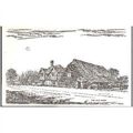 Hildenborough, Kent - Old Barn - art postcard c...