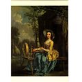Colour Postcard - Lady at Spinning Wheel by Fra...