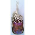 Australian Opal Sterling Silver Wire Wrap Gemst...