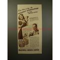1937 Maxwell House Ad - Jessica Dragonette, Henry Hull!