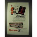 1953 Trailways Bus Ad - 5 Out of 5 Preferred Th...
