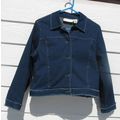 Womens Susan Bristol Blue Jean Jacket L Large 4...