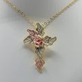 Necklace Leaf Cross Design Necklace Ring Set #601