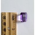 Polished Emerald Cut Purple Amethyst Gemstone (...