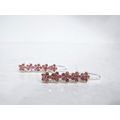 Two small tiny pink flower crystal hair pin cli...