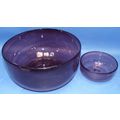 Vintage Amethyst Glass Large Mixing Bowl Handbl...