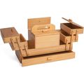 Hobbygift Large 4Tier Pine Wooden Cantilever Se...
