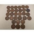UK / GB - 30 - 1/2d (half penny) coins - dated ...