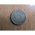 Denmark 1957 10 Ore Coin