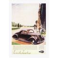 Postcard Poster Art Lincoln Zephyr Automobile U...