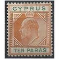 Cyprus 1908 SG61 10 paras Orange & Green Mounte...